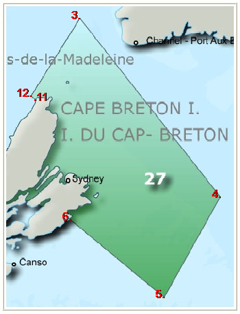 Pêche au homard - Zone 27. Voir les détails ci-dessous