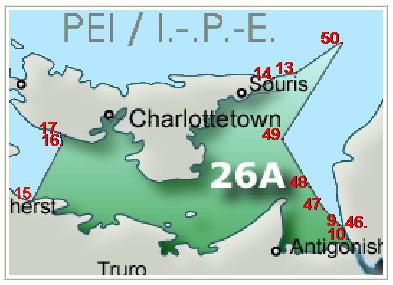 Map of Rock Crab Fishing Area 26A. See details below