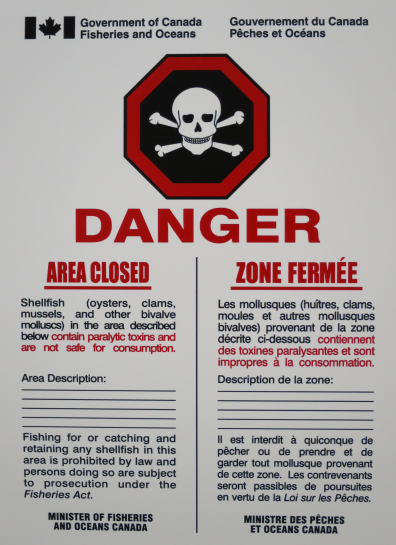 White Danger sign